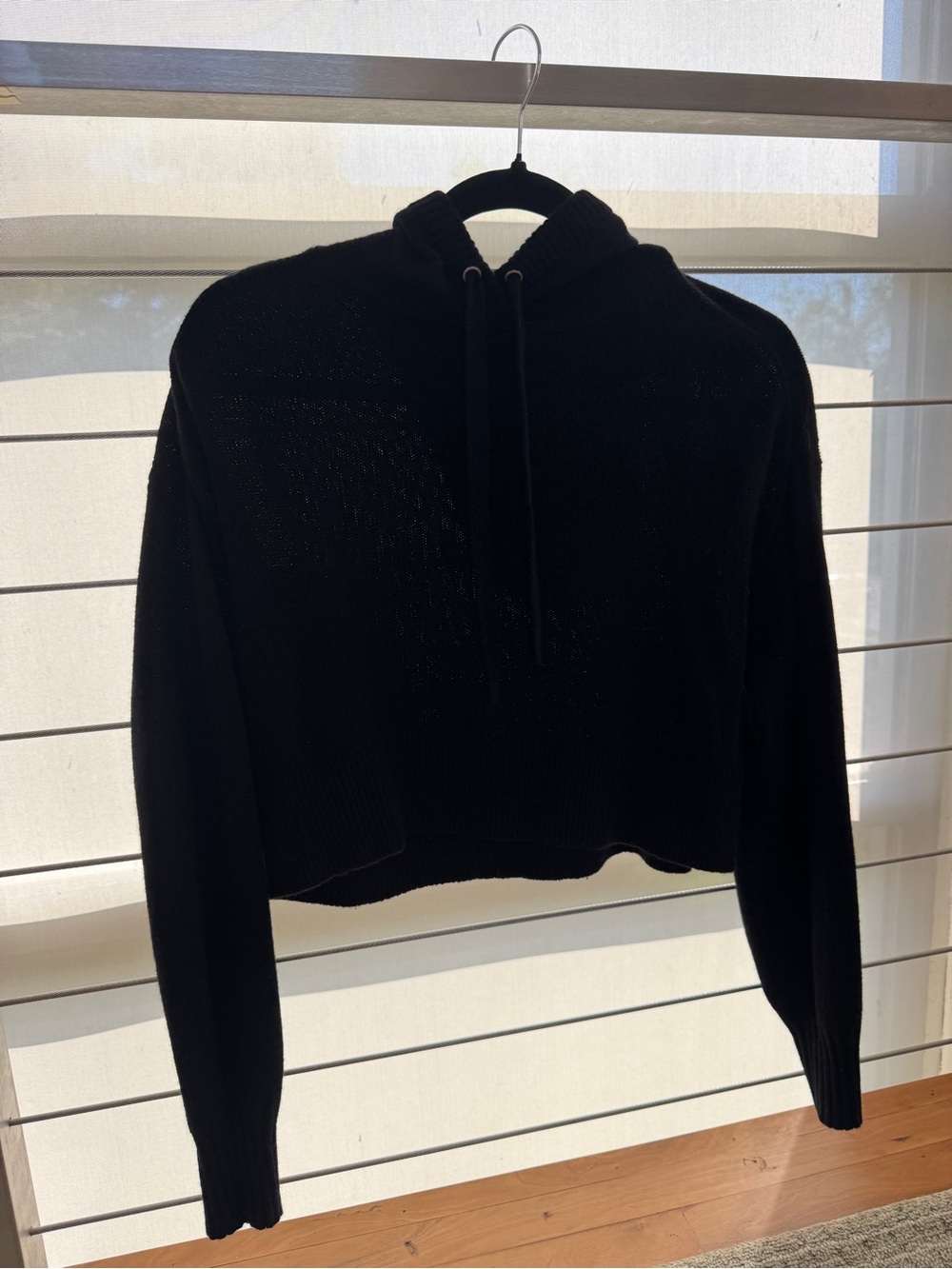 Everlane 100% Cashmere Cropped Hoodie - Picture 2 of 6